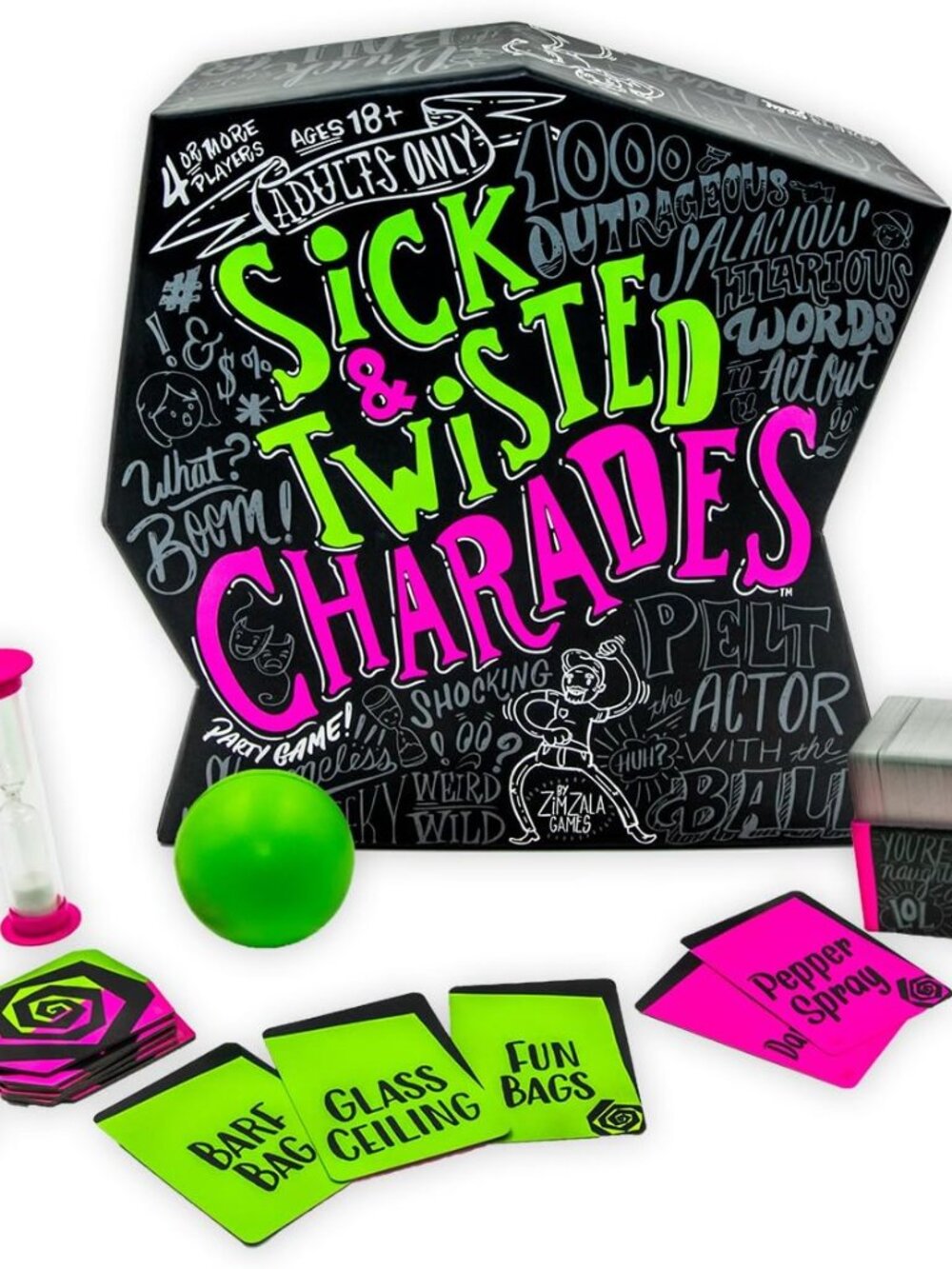 Wonder Forge Sick & Twisted Charades Party Game for Adults Age 18 & Up